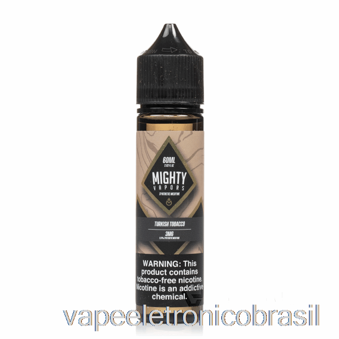 Vape Recarregável Tabaco Turco - Vapores Poderosos - 60ml 0mg